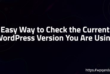 Easy Way to Check the Current WordPress Version You Are Using