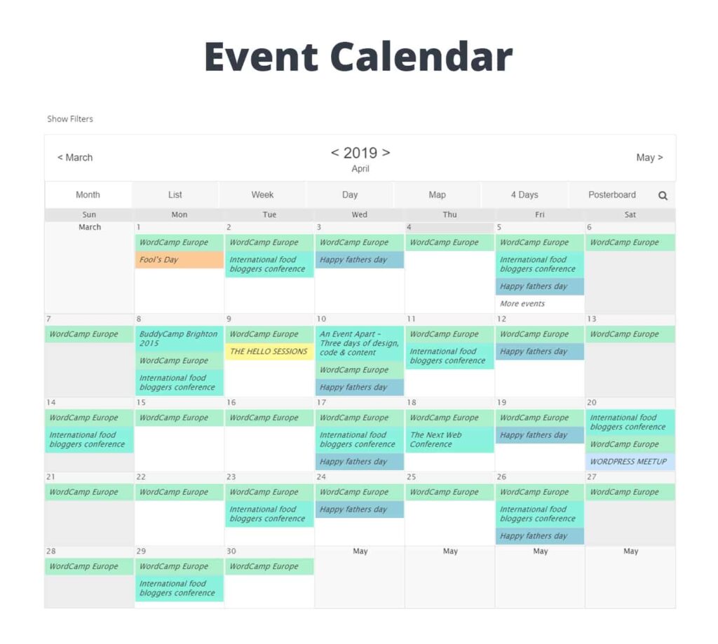 Event Calendar WD