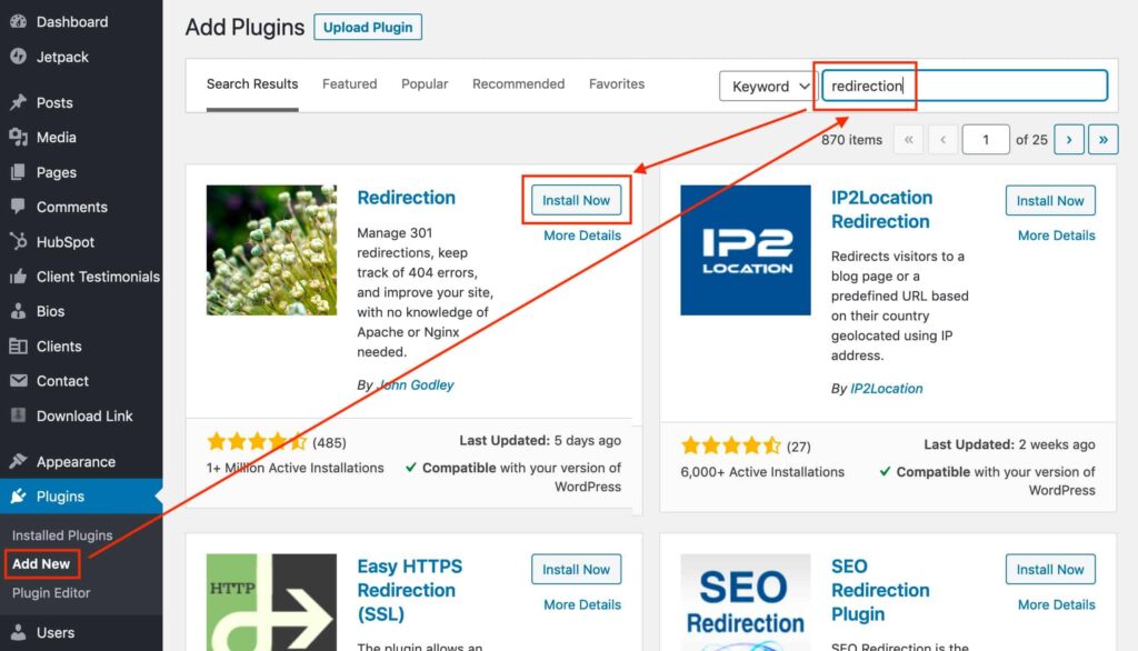 redirection wp plugin