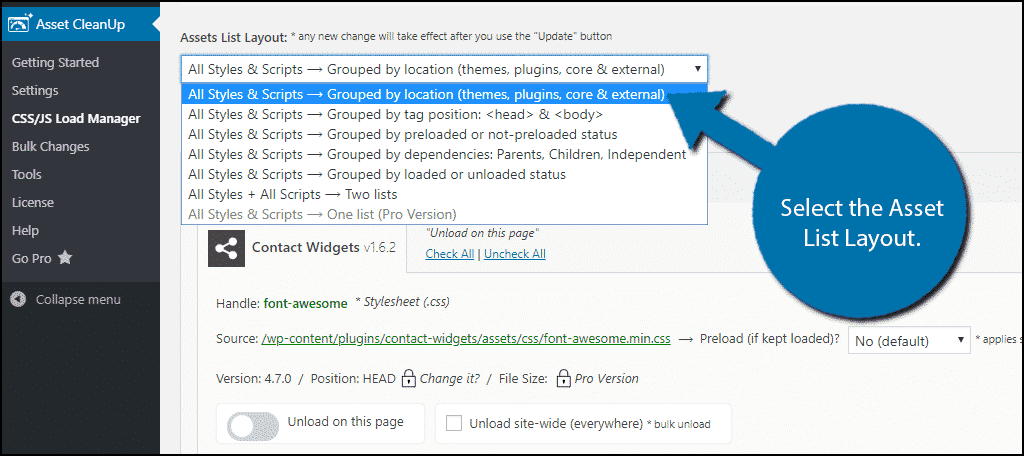 Asset cleanup plugin